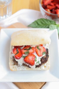 Strawberry Basil Bleu Burgers | Strawberry Blondie Kitchen