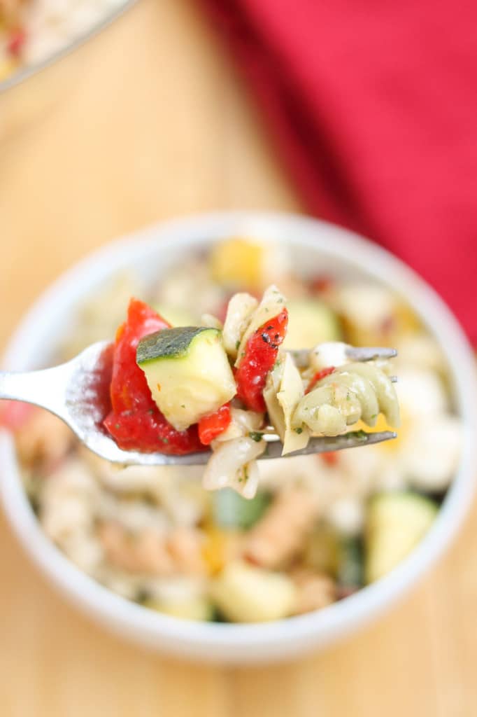 Everything but the Kitchen Sink Pasta Salad | Strawberry Blondie Kitchen