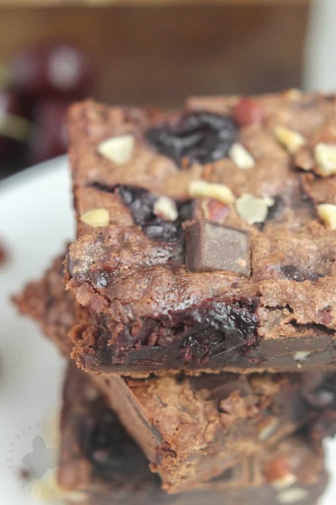 Roasted Cherry Hazelnut Chunk Brownies | Strawberry Blondie Kitchen