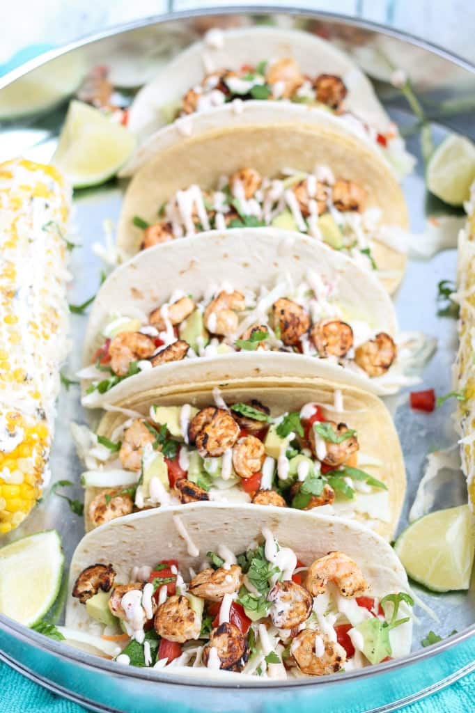 Grilled Shrimp Tacos | Strawberry Blondie Kitchen