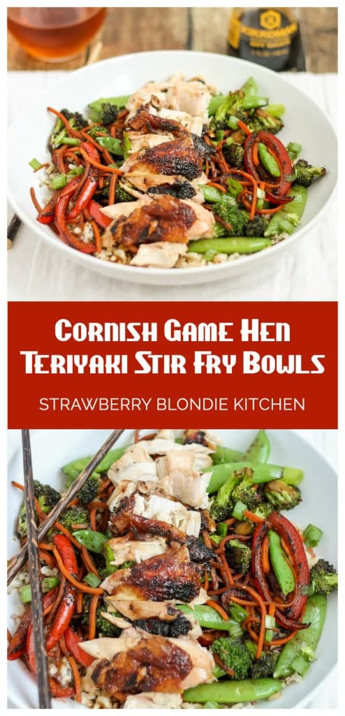 Cornish Game Hen Teriyaki Stir Fry Bowls | Strawberry Blondie Kitchen
