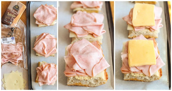 Smoky, melty and cheesy are what these Open Faced Hot Ham and Cheese Sandwiches are made of. Boar's Head SmokeMaster™ Black Forest Ham is the perfect base for these sandwiches that are perfect for a quick dinner, tailgate party or cozy fall meal to gather round the table with family | Strawberry Blondie Kitchen