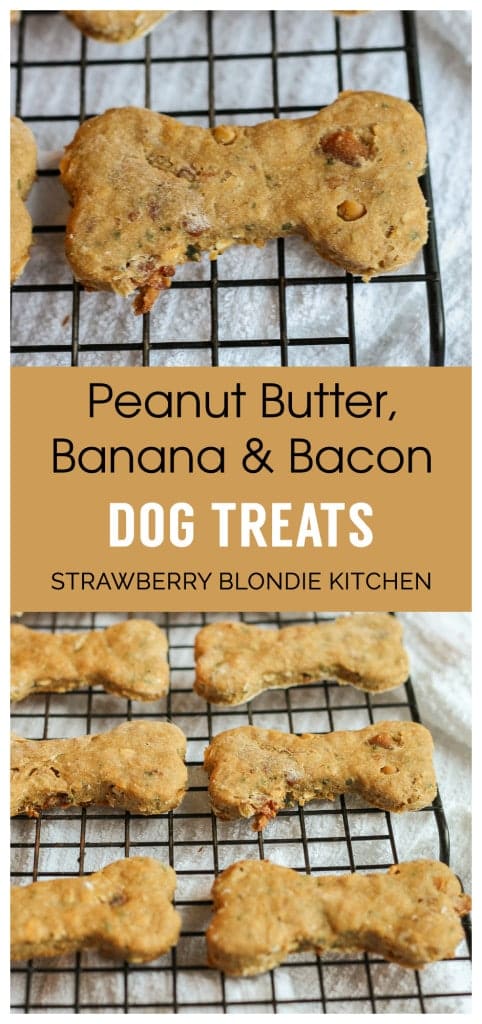 DIY Peanut Butter Bacon Banana Dog Treats | Strawberry Blondie Kitchen