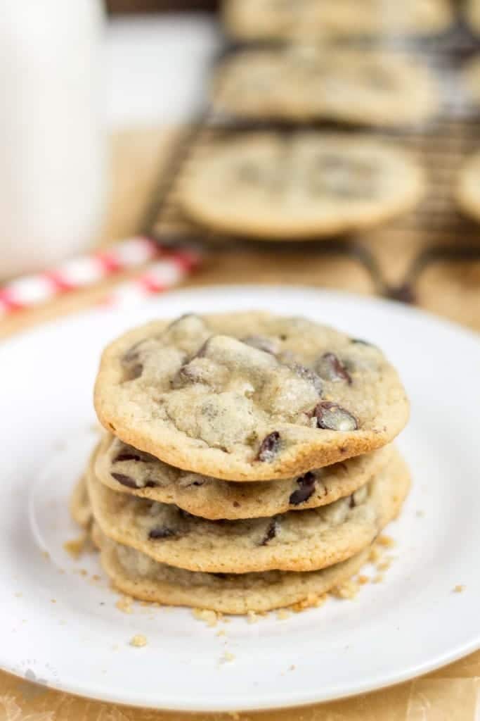 Soft, chewy, a little crunchy on the outside, buttery and sweet, these Espresso Chocolate Chip Cookies combine two of the best flavor combos, coffee and chocolate. They are a perfect pair, match made in Heaven, two peas in a pod...you get my drift. | Strawberry Blondie Kitchen