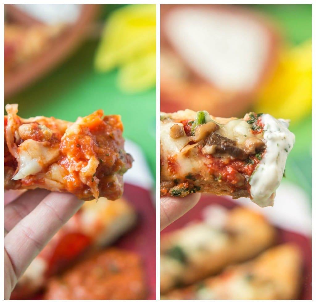 Make the right call during the BIG game this year and tailgate at home. It's simple, easy and stress free which will leave you sitting down just in time to enjoy the game. Serve DIGIORNO® pizza, cut into strips with homemade dipping sauce on the sides. Sure to be a crowd pleaser and having you scoring a TOUCHDOWN! | Strawberry Blondie Kitchen