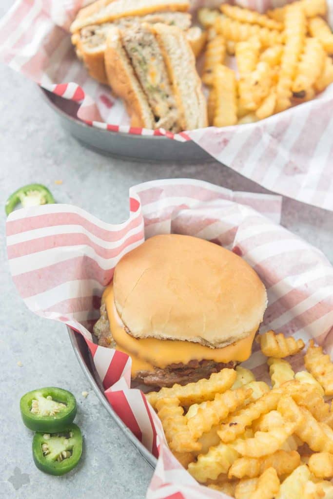 Jalapeno Popper Stuffed Turkey Burgers