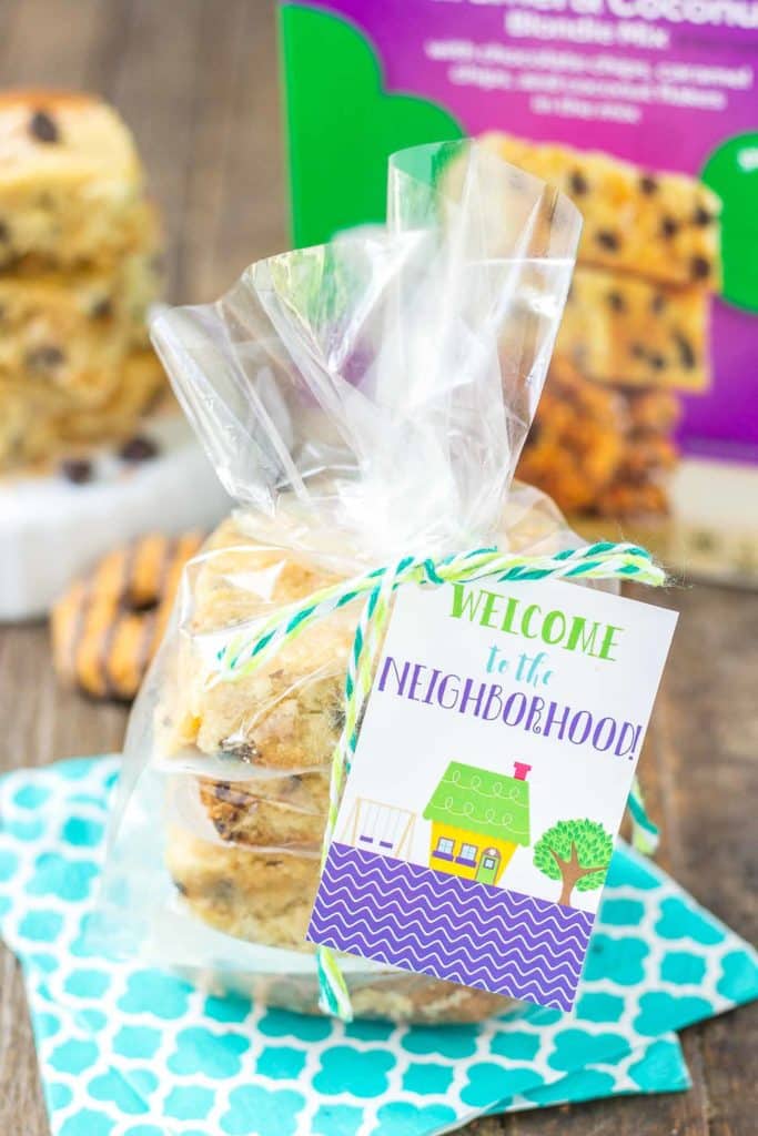 These Pillsbury Pillsbury Girl Scouts Baking Mixes feature the flavor of Samoas in their Caramel and Coconut Blondies and Thin Mint Cookies in their Thin Mint Brownies. All I can say is, Pillsbury nailed it. Now you can enjoy the flavor of Girl Scout cookies all year long! | Strawberry Blondie Kitchen