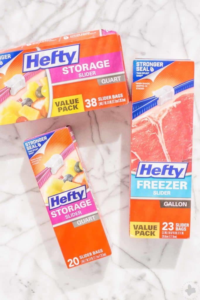 Hefty Slider Storage Bags, Quart Size, 20 Count (Pack of 9), 180 Total