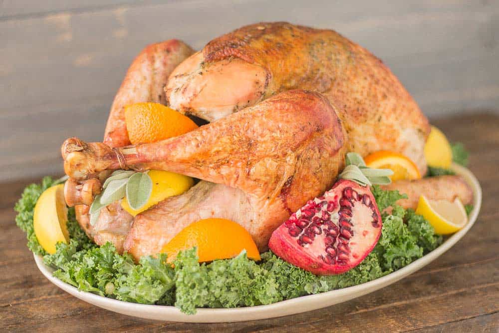 Juicy, moist and super flavorful, this Herb Roasted Turkey should be at the center of your Thanksgiving table! | Strawberry Blondie Kitchen