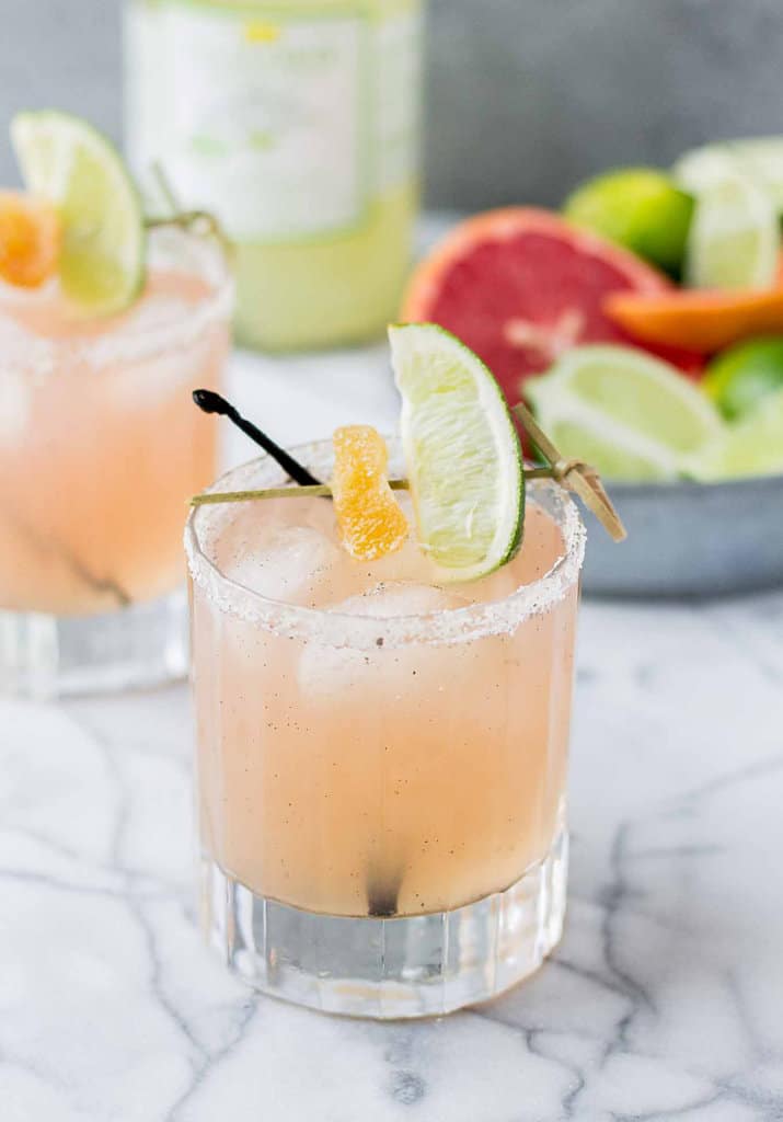 Grapefruit Ginger Vanilla Margarita | Strawberry Blondie Kitchen