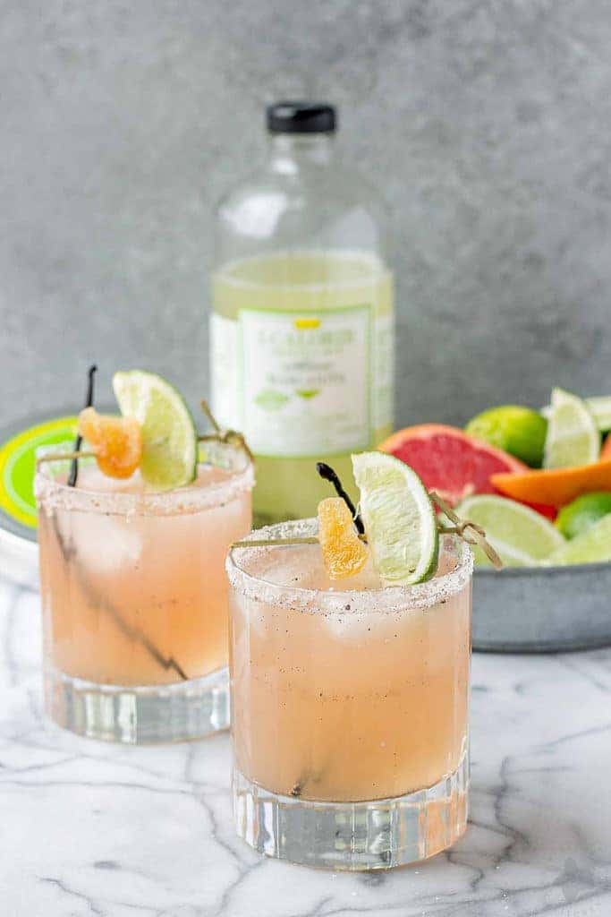 Grapefruit Ginger Vanilla Margarita | Strawberry Blondie Kitchen