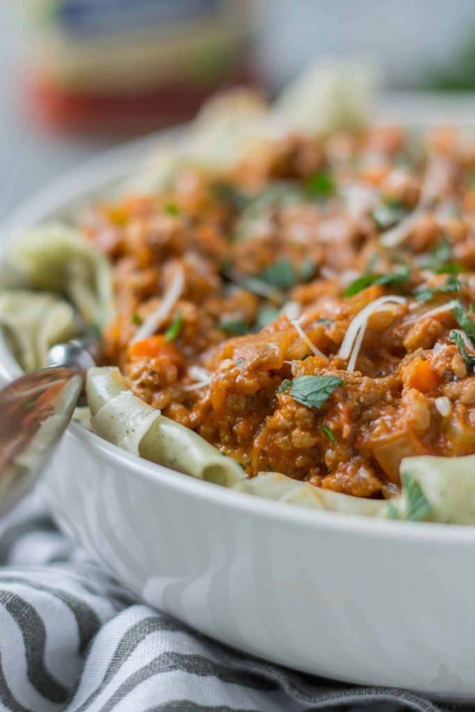 Thick, hearty and comforting, this Beef Ragu with Pappardelle will be a permanent fix on your weekly meal rotation! | Strawberry Blondie Kitchen