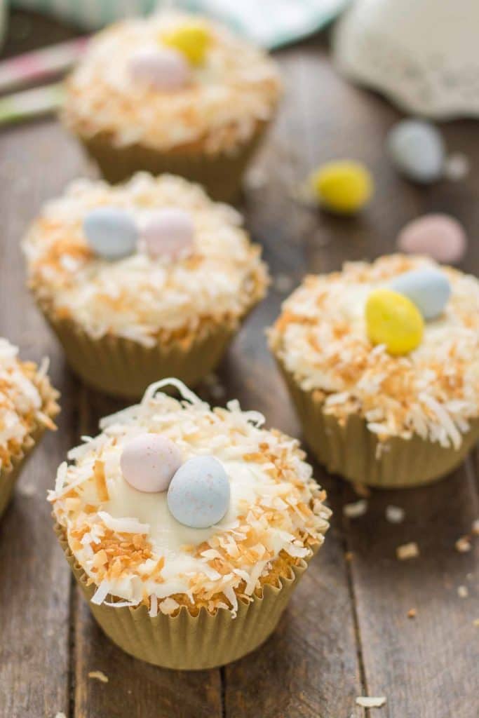 Pineapple Carrot Cake Cupcakes are deliciously moist and the perfect way to celebrate Spring! | Strawberry Blondie Kitchen