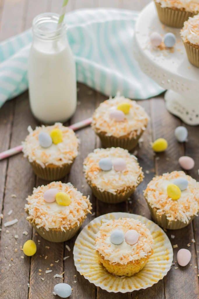 Pineapple Carrot Cake Cupcakes are deliciously moist and the perfect way to celebrate Spring! | Strawberry Blondie Kitchen