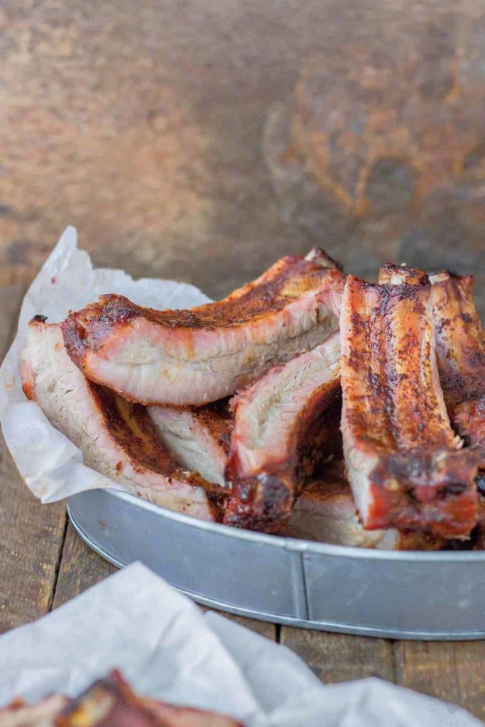 Sweet and Smoky, these Dry Rubbed Pork Ribs are extra tender and juicy thanks to Smithfield Extra Tender Pork Back Ribs. One lookand you'll be running to the grill to make your own! | Strawberry Blondie Kitchen