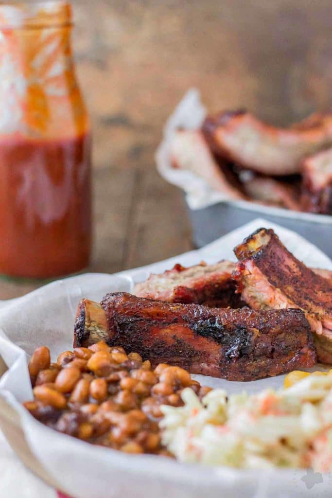 Sweet and Smoky, these Dry Rubbed Pork Ribs are extra tender and juicy thanks to Smithfield Extra Tender Pork Back Ribs. One look and you'll be running to the grill to make your own! | Strawberry Blondie Kitchen