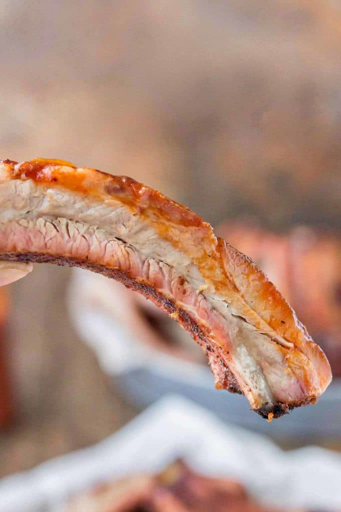 Sweet and Smoky, these Dry Rubbed Pork Ribs are extra tender and juicy thanks to Smithfield Extra Tender Pork Back Ribs. One lookand you'll be running to the grill to make your own! | Strawberry Blondie Kitchen