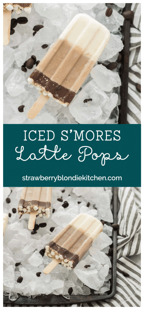 All the flavors you love of s'mores and coffee combined to give you one deliciously cool, refreshing and caffeine spiked popsicle. | Strawberry Blondie Kitchen