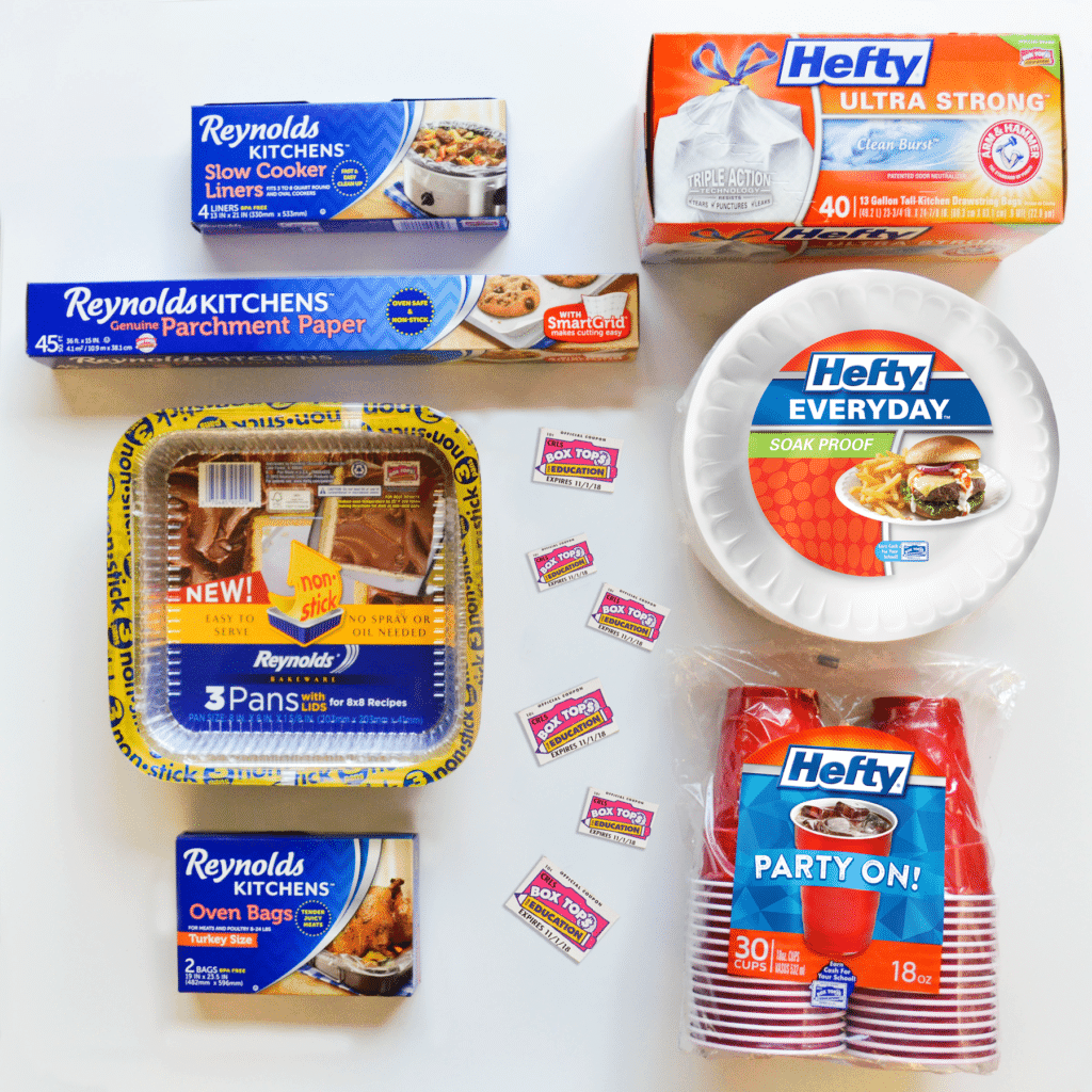 Learn how you can use Box Tops for Education and give back to your school through purchasing select items such as Reynolds Kitchens and Hefty products which raises money for supplies, technology and more. | Strawberry Blondie Kitchen