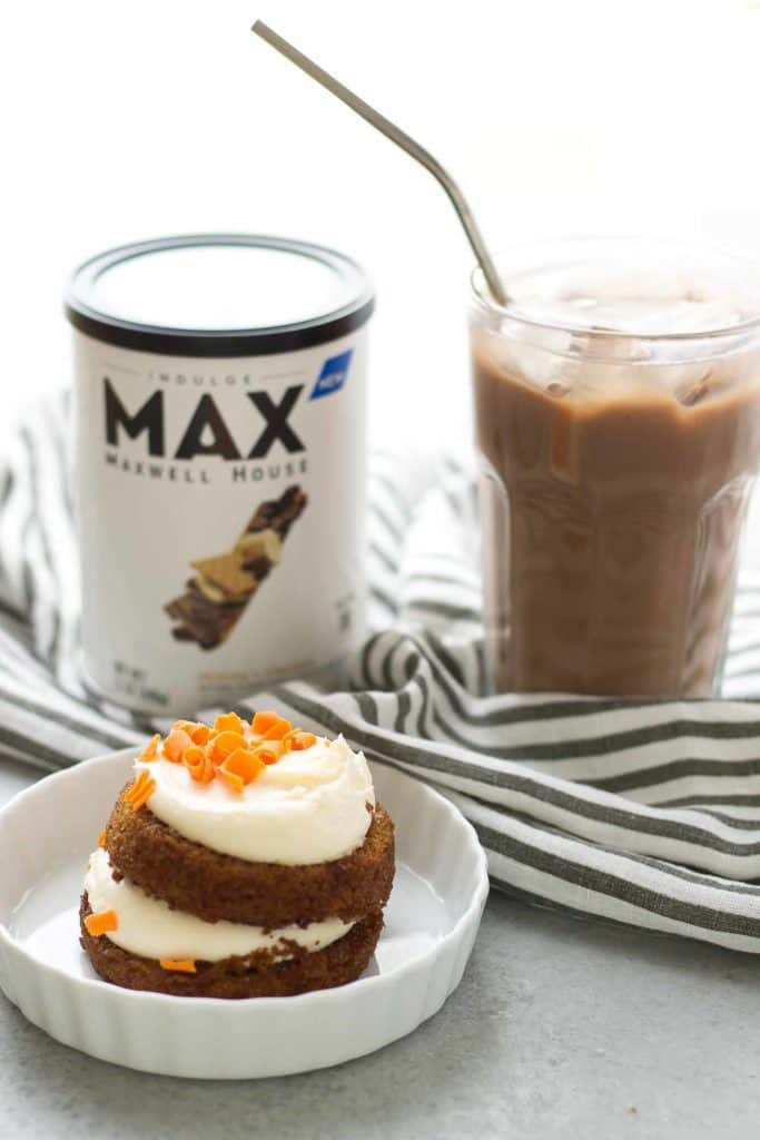 Start your morning off with an indulgent, quick and delicious coffeehouse beverage at home. Whether you need to Perk Up or Amp Up, MAX Indulge by MAXWELL HOUSE will help you achieve just that! | Strawberry Blondie Kitchen