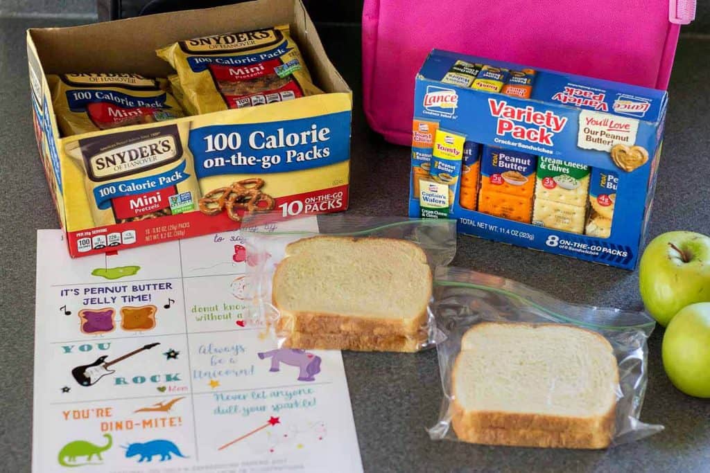 Pack with Love with Back to School free printable Lunch Notes