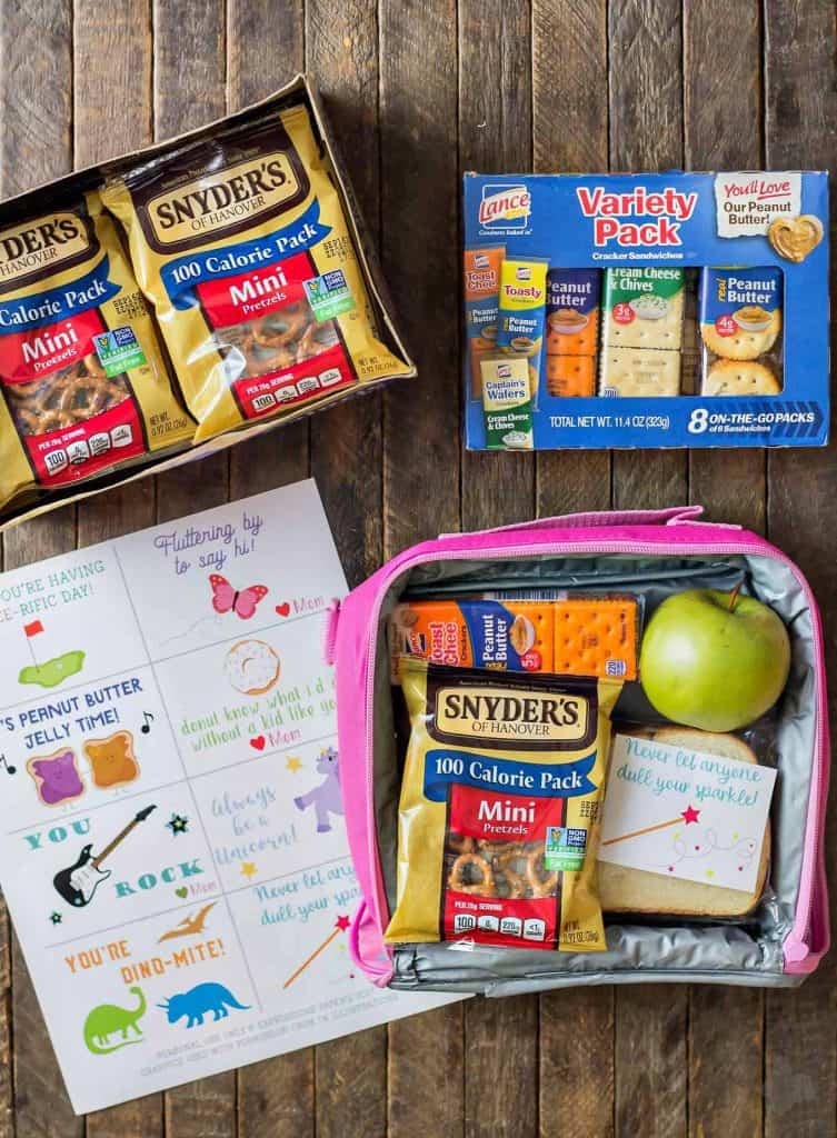 Pack with Love with Back to School free printable Lunch Notes