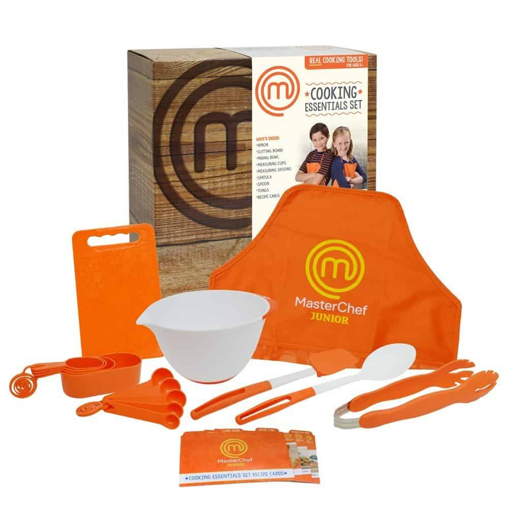 holiday gift guide MasterChef Junior Cooking Essentials Set - 9 Pc. Kit Includes Real Cookware for Kids, Recipes and Apron