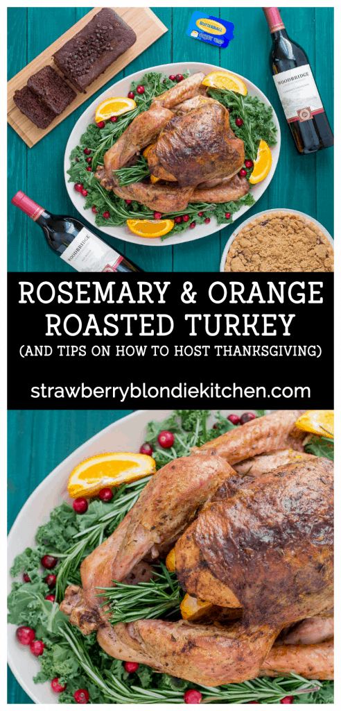 Thanksgiving doesn’t have to be intimidating.  With a few tips, tricks and this delicious Rosemary and Orange Roasted Turkey, I’ve got your back this Turkey day! | Strawberry Blondie Kitchen