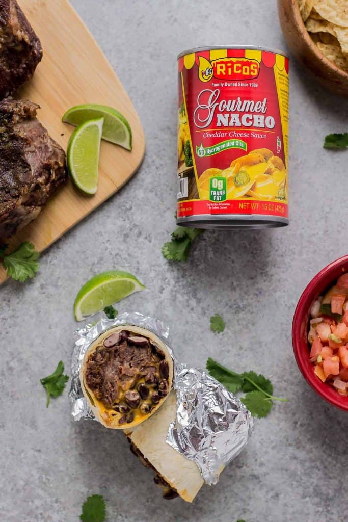 Braised Beef Nacho Burritos