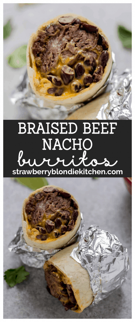 Braised Beef Nacho Burritos