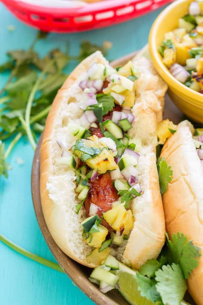 Hawaiian BBQ Hot Dogs