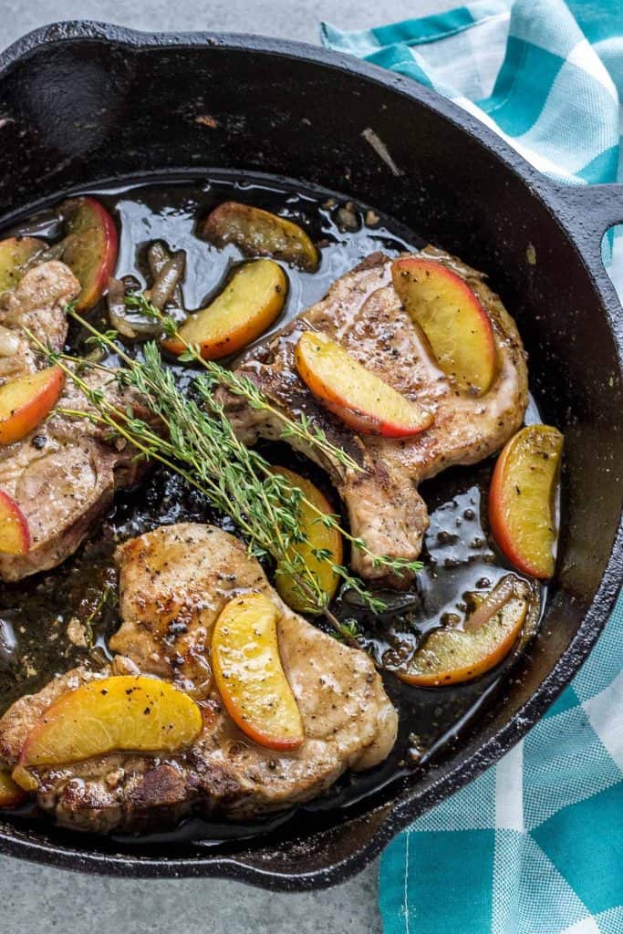 Peach and Dijon Pork Chops