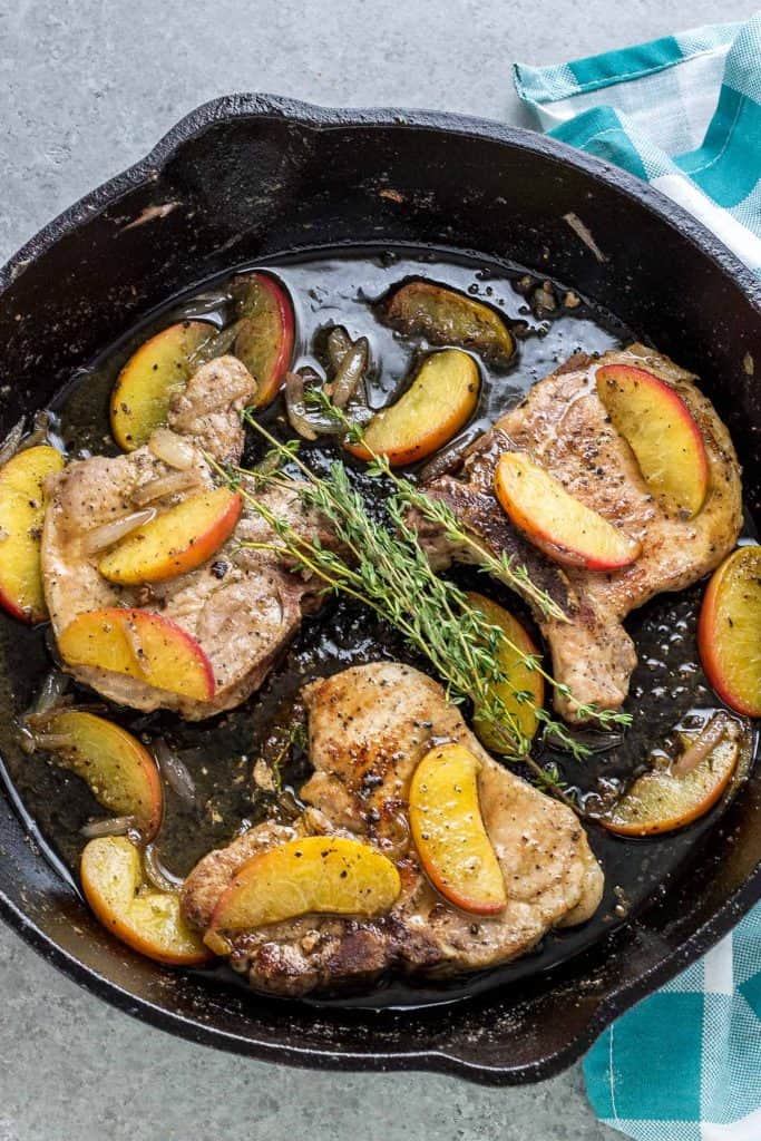 Peach and Dijon Pork Chops