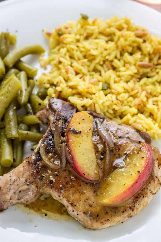 Peach and Dijon Pork Chops