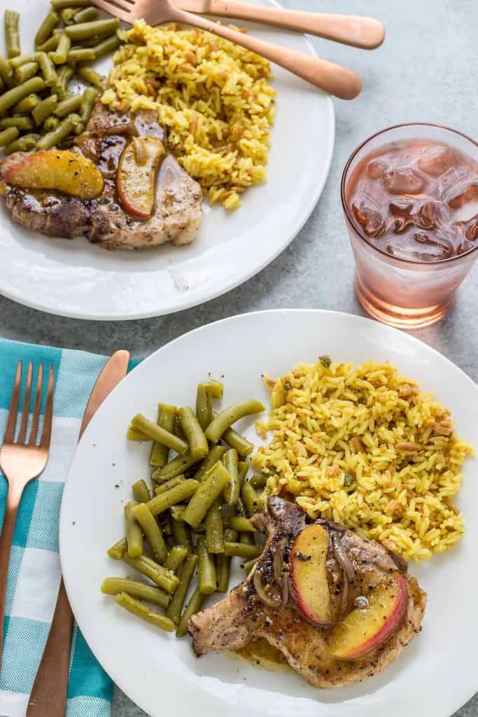 Peach and Dijon Pork Chops