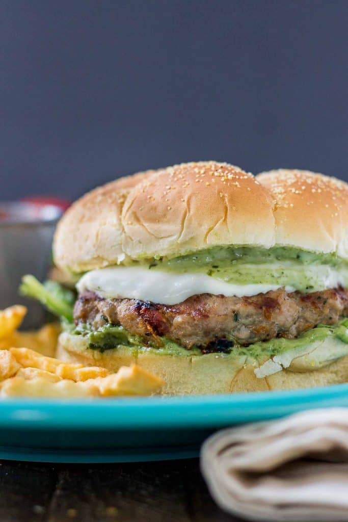 Pesto and Sun Dried Tomato Turkey Burgers