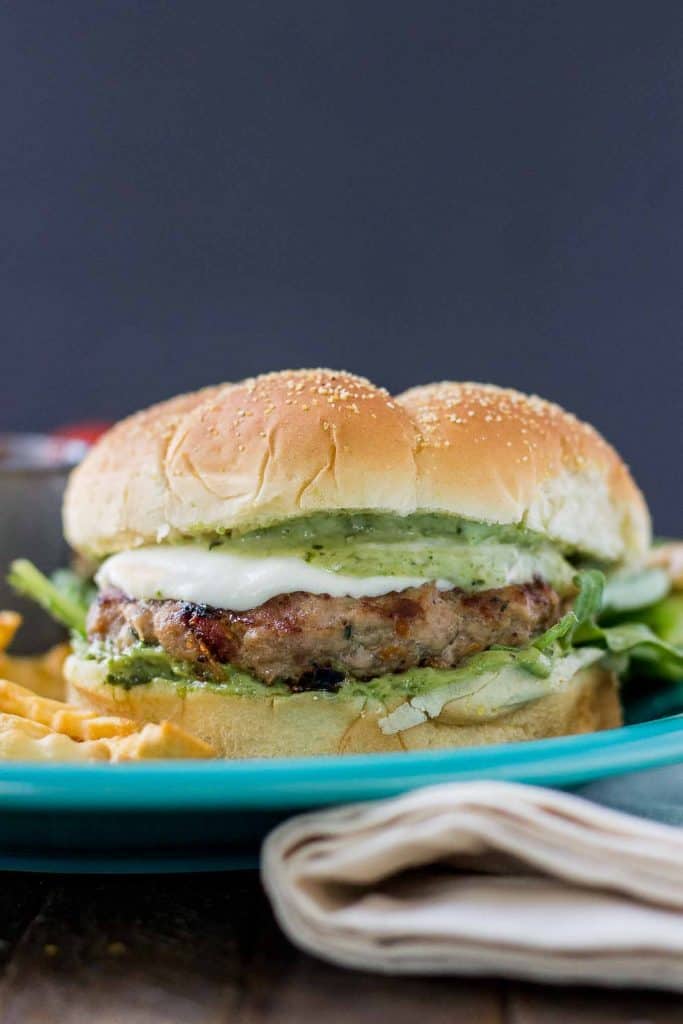 Pesto and Sun Dried Tomato Turkey Burgers