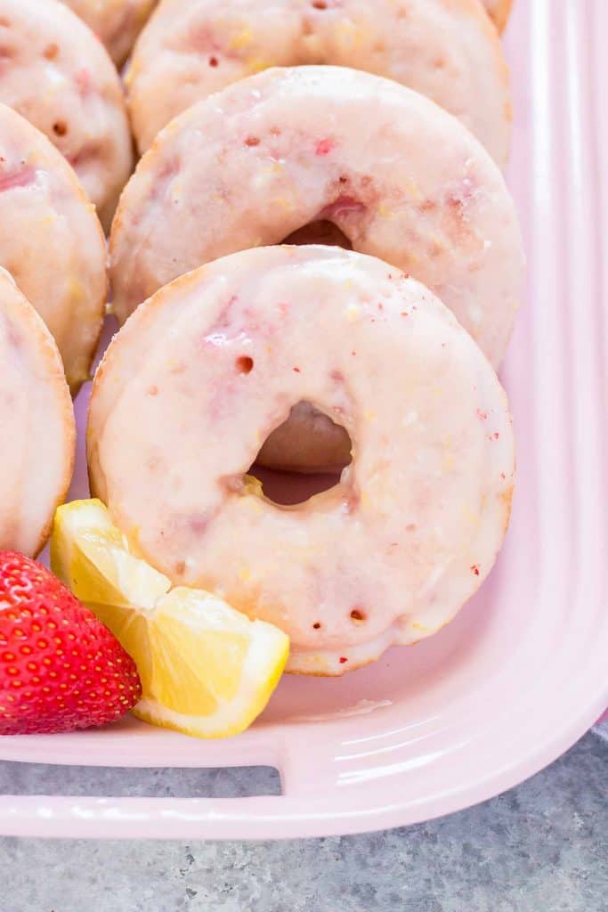 Strawberry Lemonade Donuts