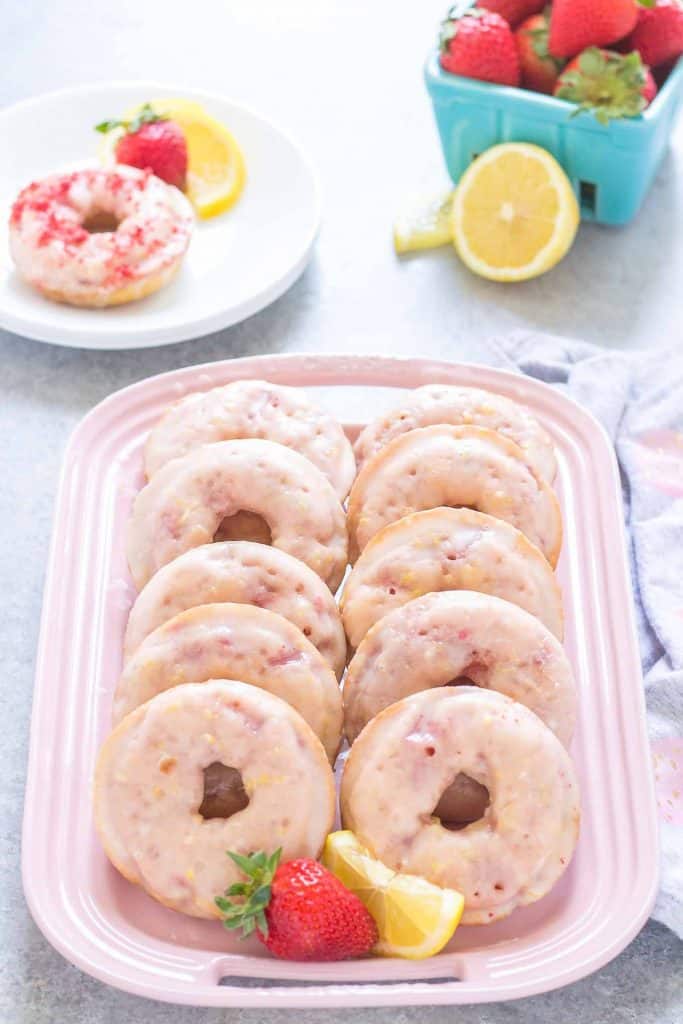 Strawberry Lemonade Donuts