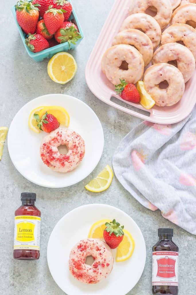 Strawberry Lemonade Donuts