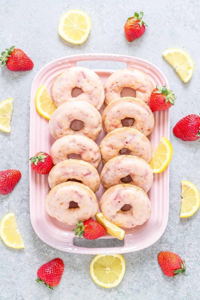 Strawberry Lemonade Donuts