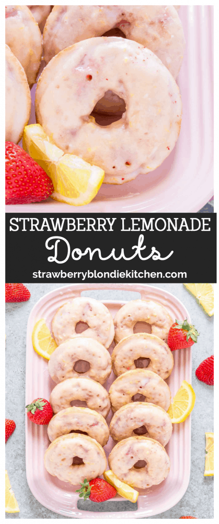 Strawberry Lemonade Donuts