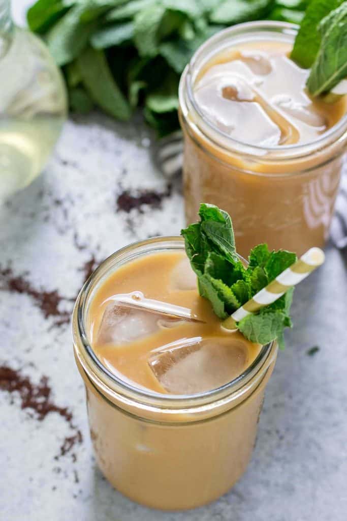 Vanilla Mint Iced coffee