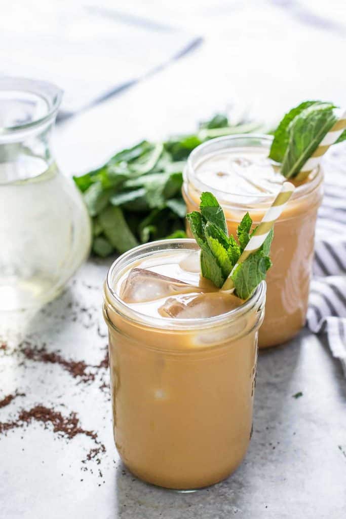 Vanilla Mint Iced coffee