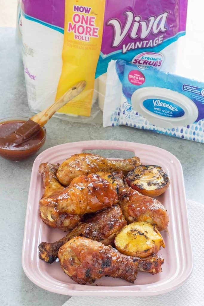 BBQ Peach Ginger Glazed Chicken Legs