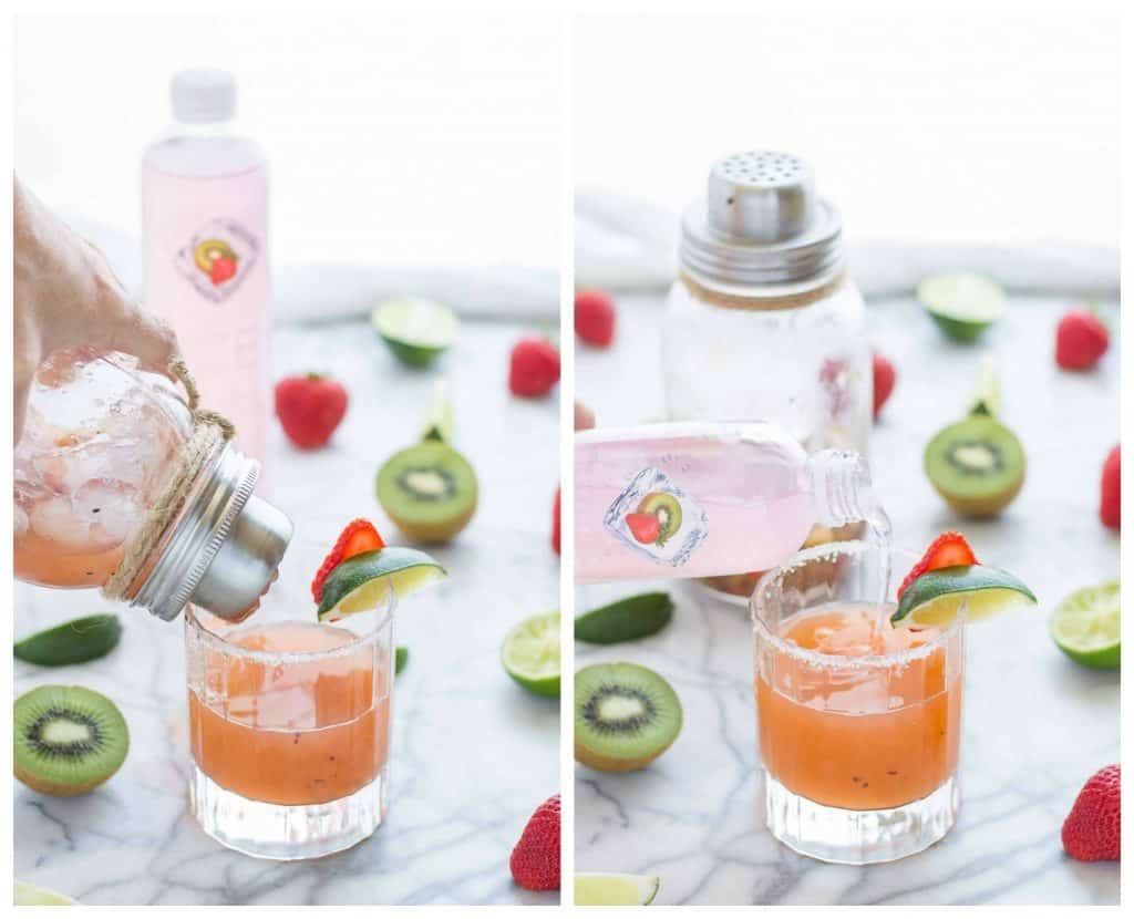 Skinny Strawberry Kiwi Margaritas