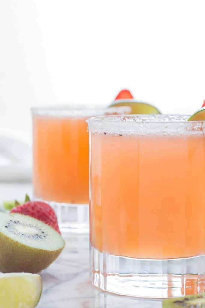 Skinny Strawberry Kiwi Margaritas