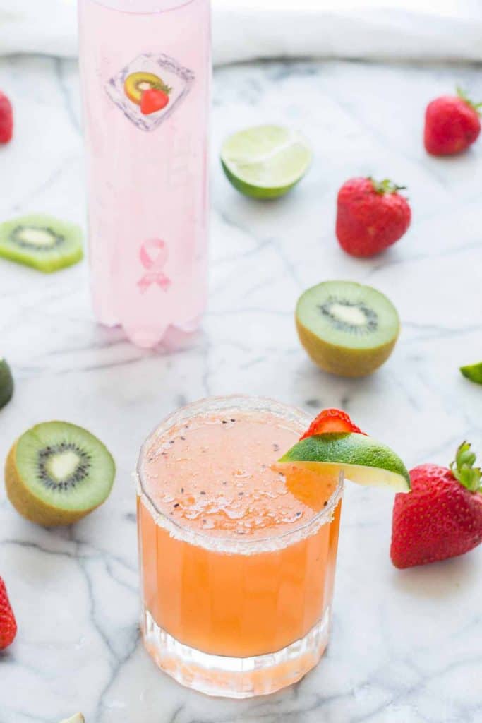 Skinny Strawberry Kiwi Margaritas