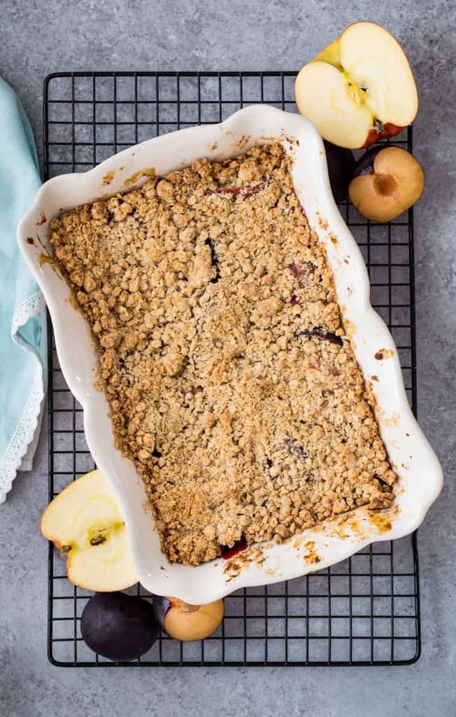 Apple and Plum Crumble