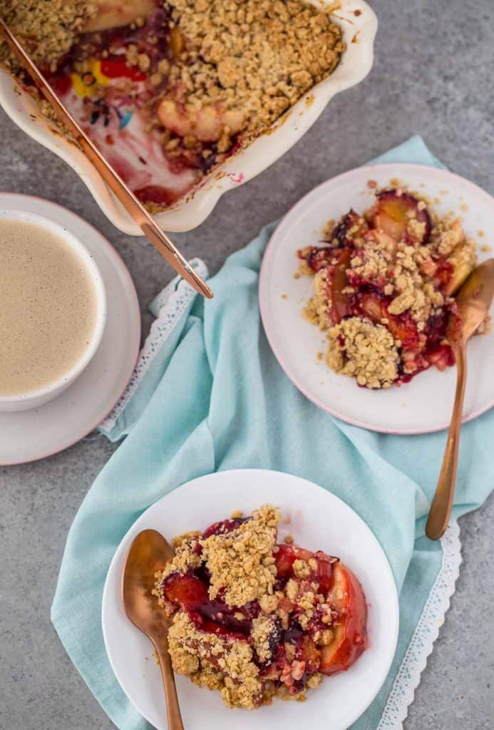 Apple and Plum Crumble